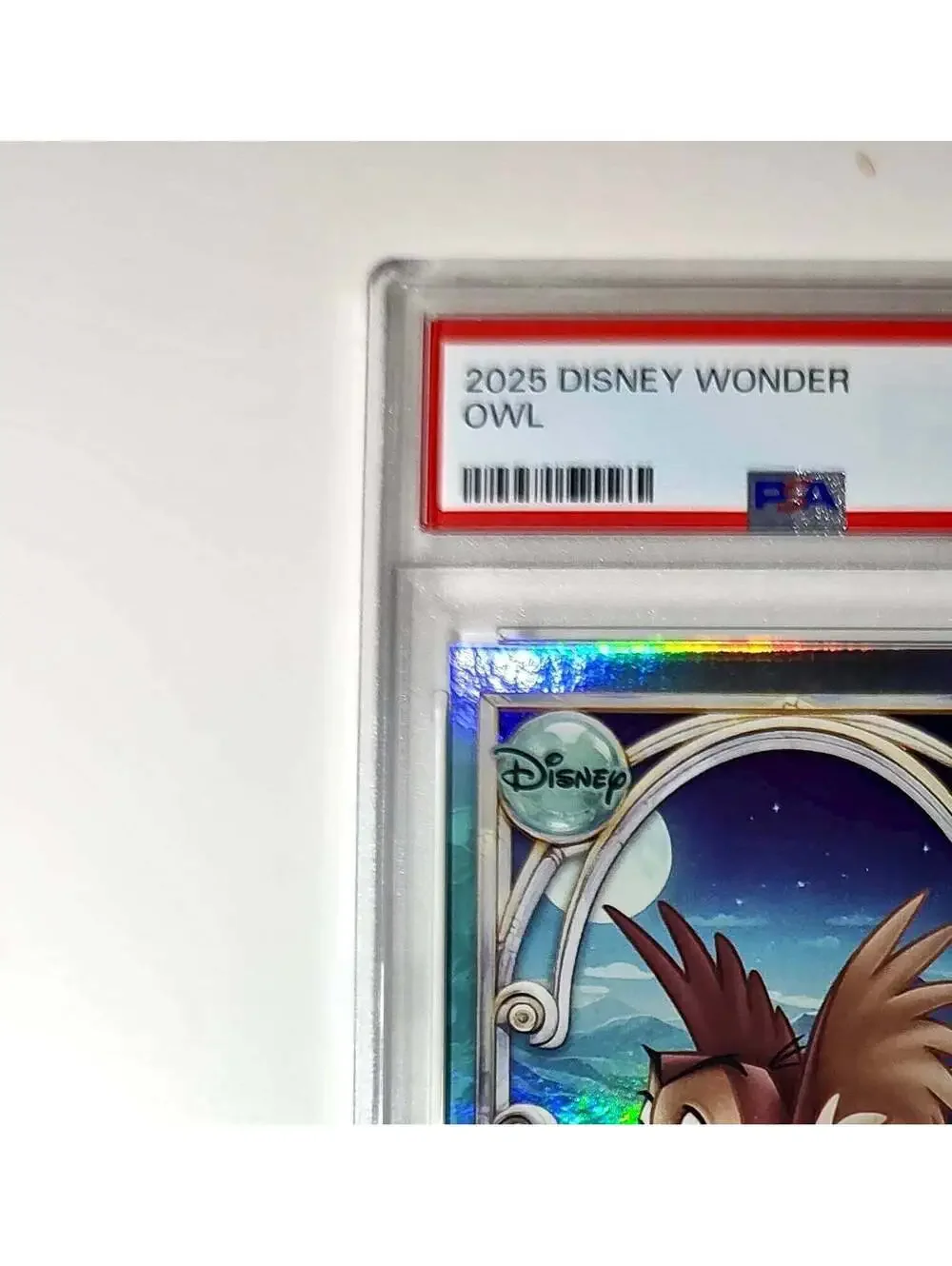 Owl 2025 Topps Disney Wonder #120 Diamond Card Sleeping Beauty PSA 8